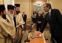 Yunanistan'ın yeni Başbakanı Samaras yemin etti