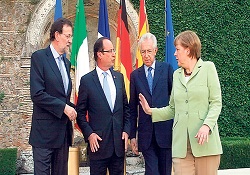 Avrupalı 4 liderden Euro'ya destek pozu