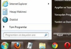 Başlat düğmesi neden uçtu