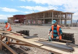 Erzurum'un yeni otogarı yükselmeye devam ediyor