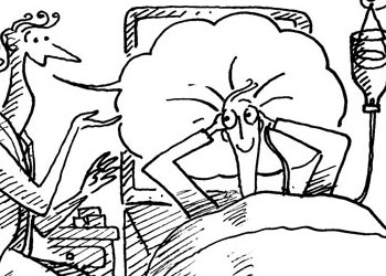 Manevi teselli ilaçtan daha faydalı-Karikatür