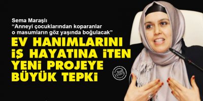 Ev hanımlarını iş hayatına iten yeni projeye büyük tepki