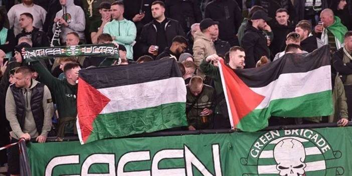Ceza alan Celtic taraftarı Filistin desteğine devam etti