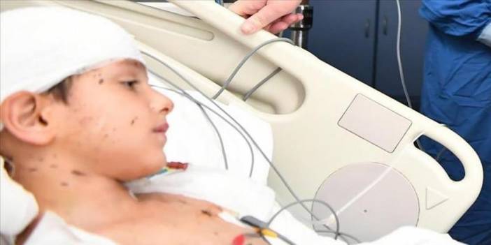 'Köpek terörü'nün kurbanı Tunahan 3 ay sonra ilk kez hastane bahçesinde